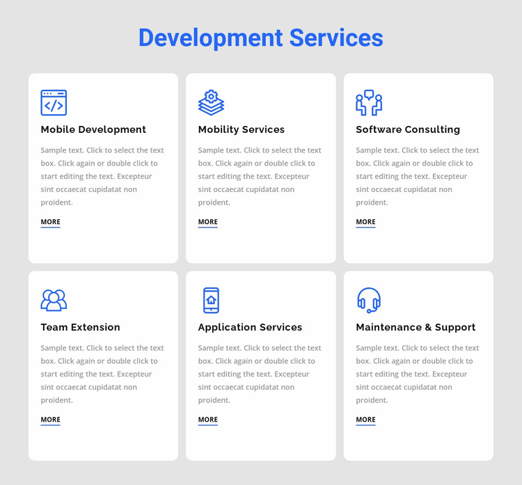 Development services Html Website Builder