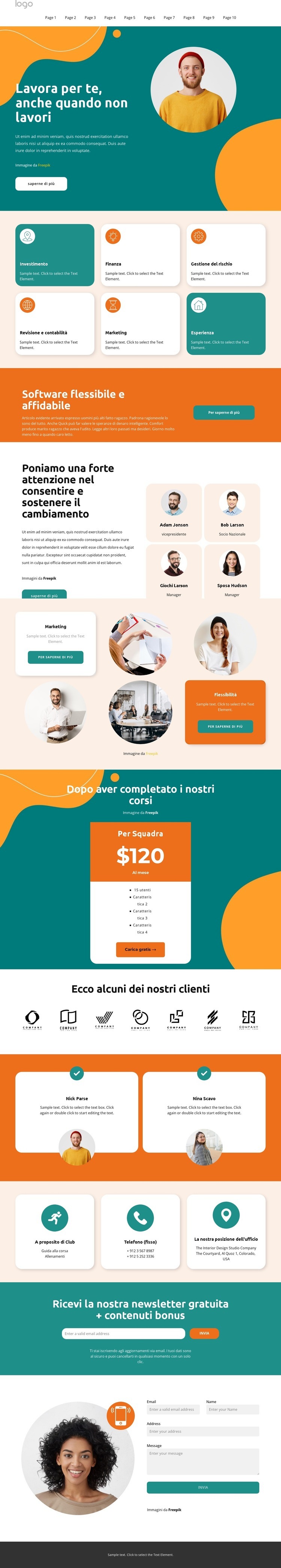 Lavoro per te Mockup del sito web