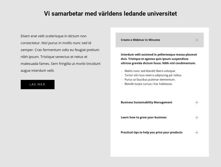 Universitetskurser WordPress -tema