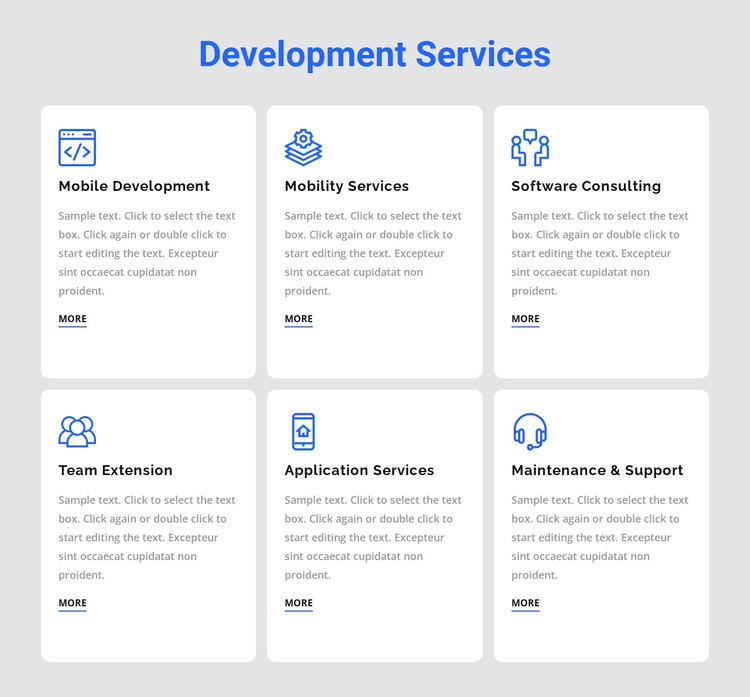 Development services Template
