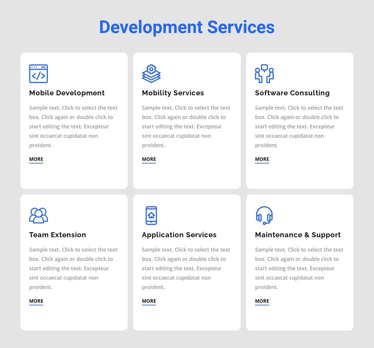 Development services Webflow Template Alternative