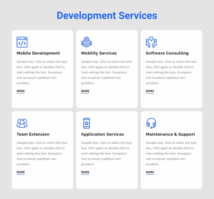 Development services Website Template