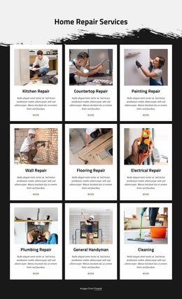 Web Page For Most Popular Home Repair Services