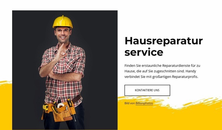 Vertrauenswürdige Handwerkerdienste HTML5-Vorlage