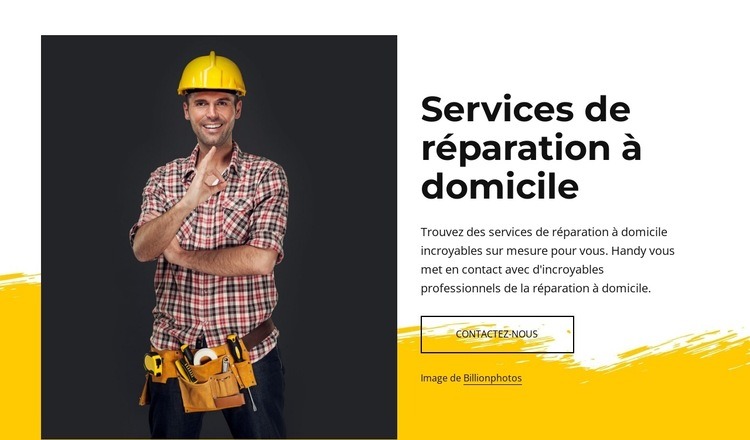 Services de bricolage de confiance Page de destination