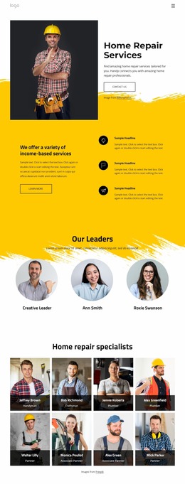 Find Home Repair Services Today - Most Creative WordPress Theme Generator