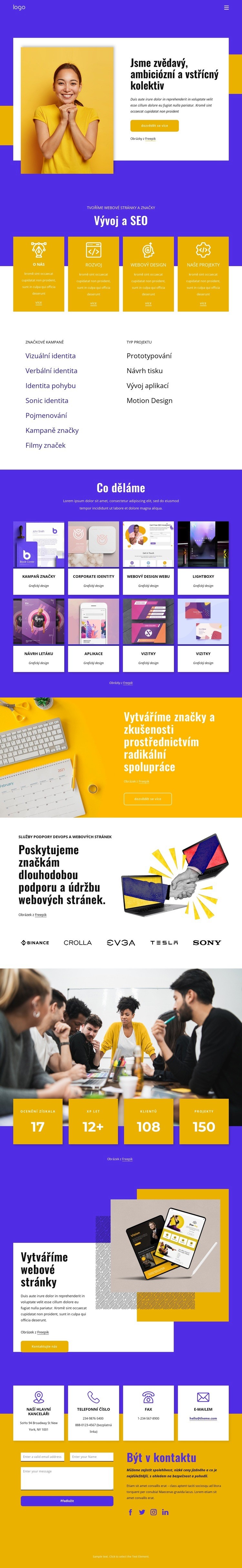 Zde je společnost myslitelů, spisovatelů, designérů Šablona CSS