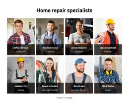 Our Home Repair Specialists CSS Grid Template