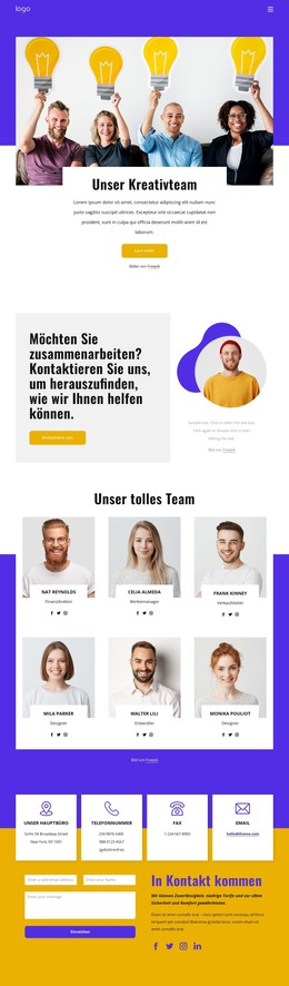 HTML-Landingpage Für Wir Sind Eine Digitale Kreativagentur