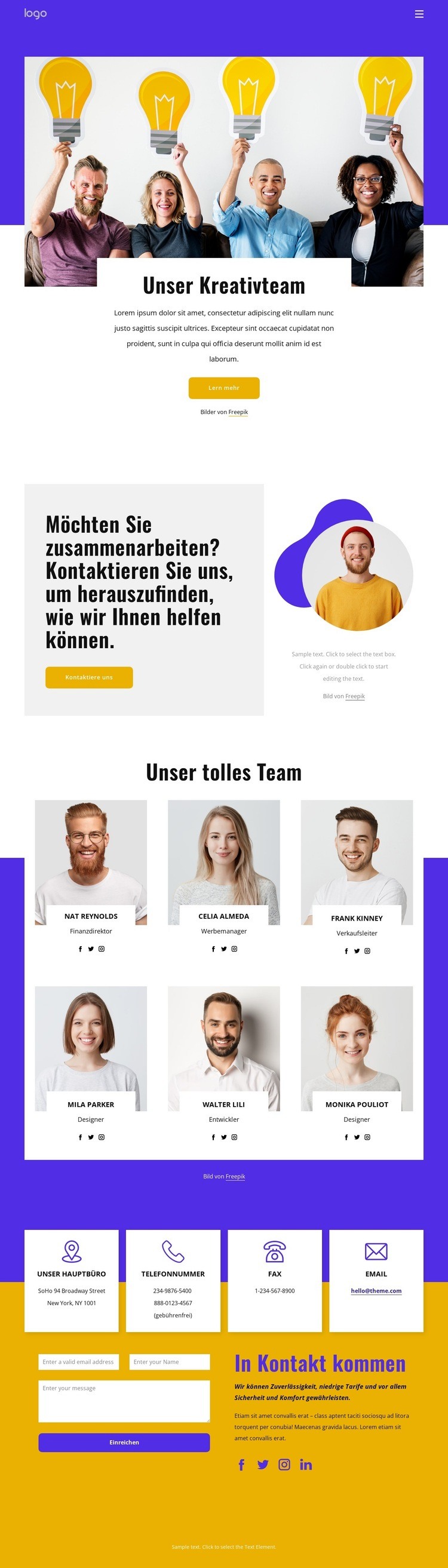 Wir sind eine digitale Kreativagentur HTML Website Builder