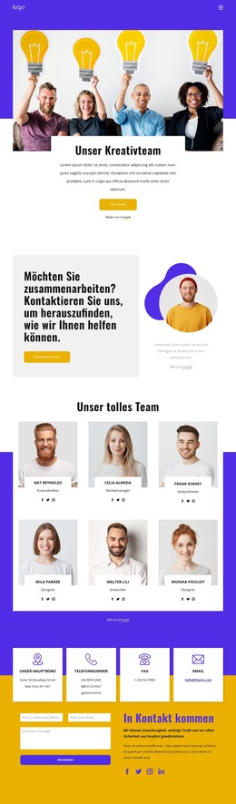 Wir Sind Eine Digitale Kreativagentur – Fertiges Website-Design