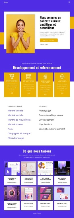 Voici Une Entreprise De Penseurs, D'Écrivains, De Designers - Outil De Création De Sites Web