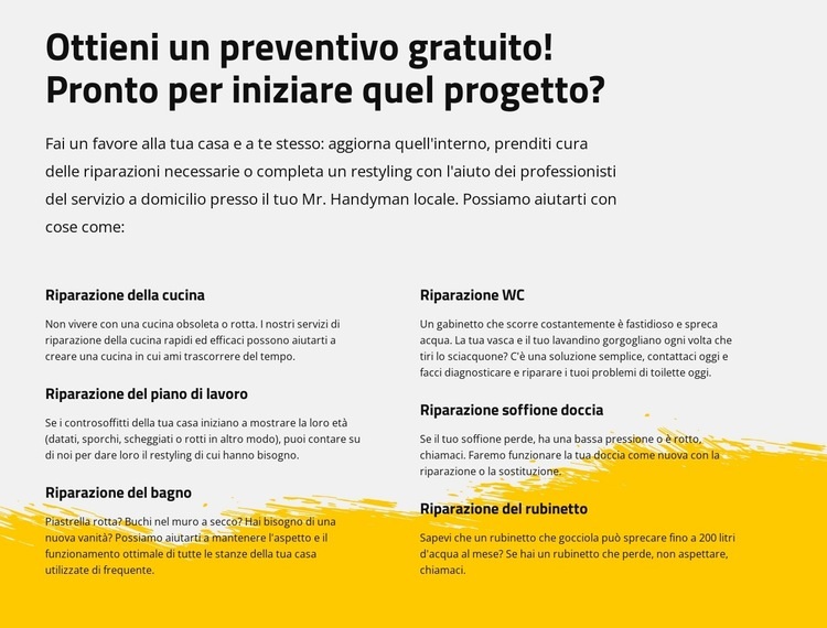 Riparazione cucine e bagni Pagina di destinazione