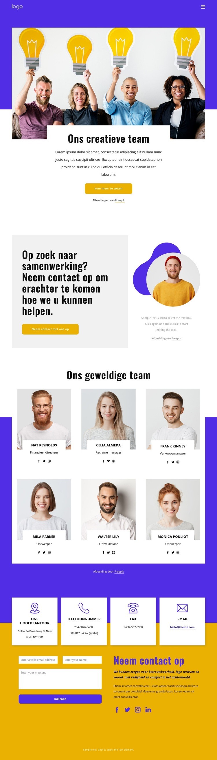 Wij zijn een digitaal creatief bureau Html Website Builder