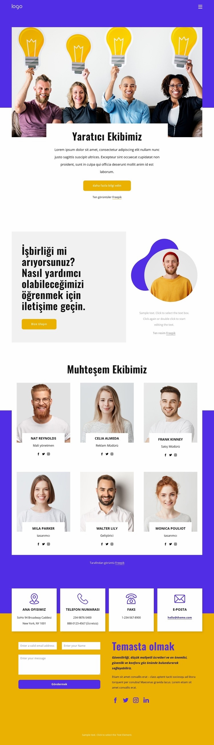 Biz bir dijital yaratıcı ajansız Html Web Sitesi Oluşturucu