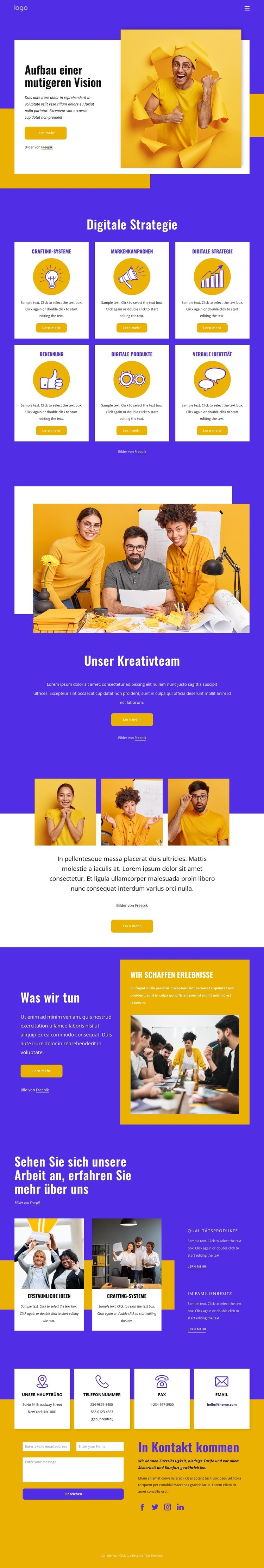 Agentur für UX-Design und Branding HTML Website Builder