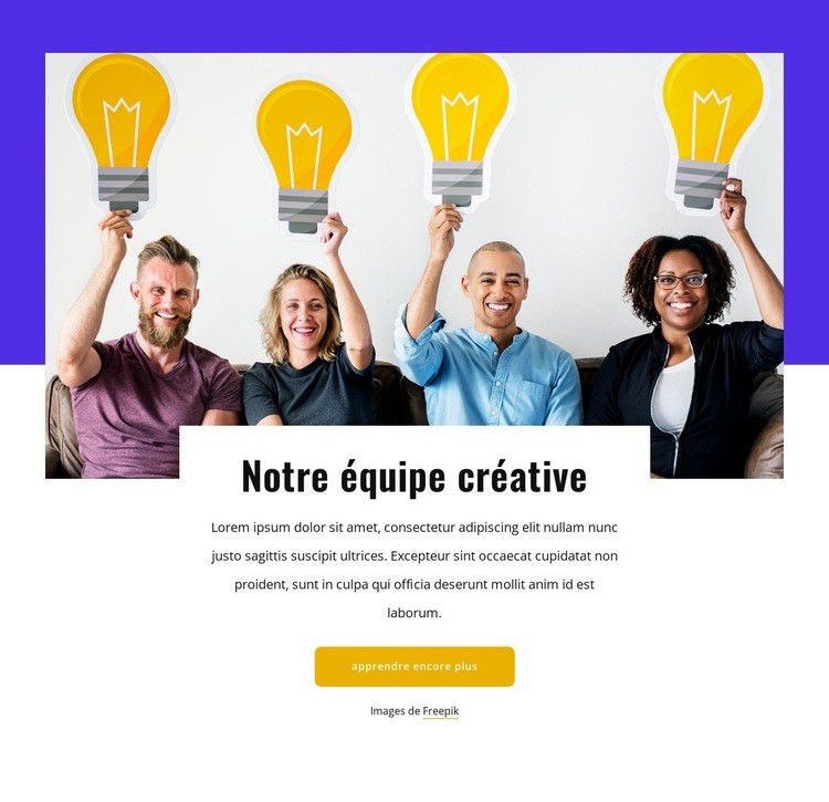 Nous sommes une entreprise de penseurs créatifs Modèles de constructeur de sites Web