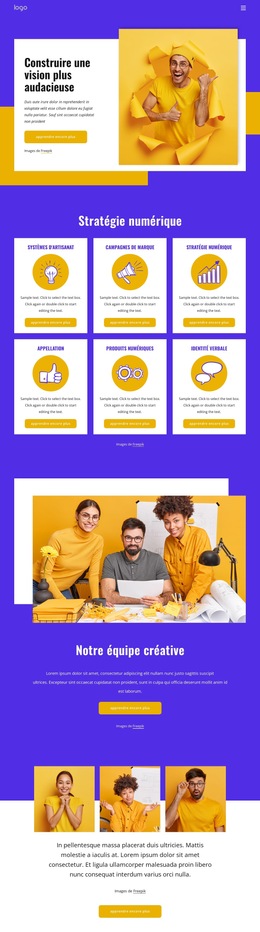 Agence De Design UX Et Branding : Modèle De Site Web Simple