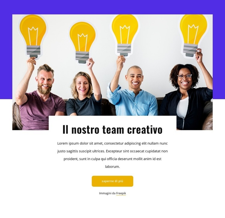 Siamo un'azienda di pensatori creativi Progettazione di siti web