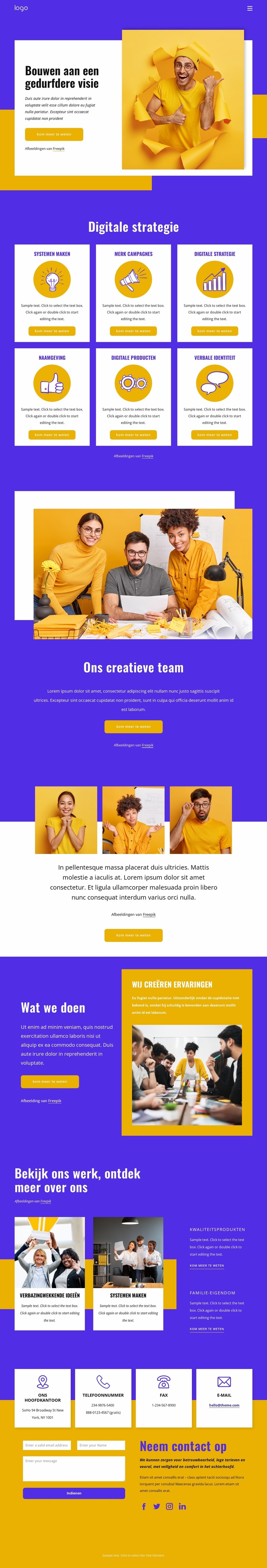 UX design en branding bureau Joomla-sjabloon