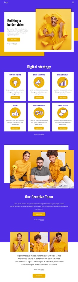 UX Design And Branding Agency One Page Template
