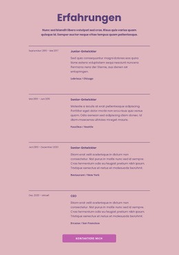 Kreativstes Design Für Meine Arbeitserfahrungen