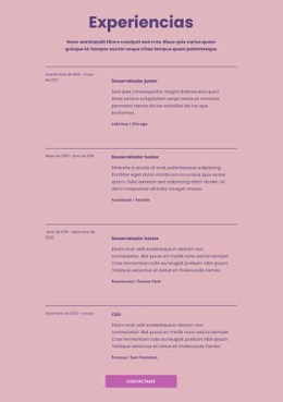 Diseño Más Creativo Para Mis Experiencias Laborales