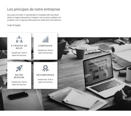 Principes De L'Entreprise - Modèle HTML Gratuit