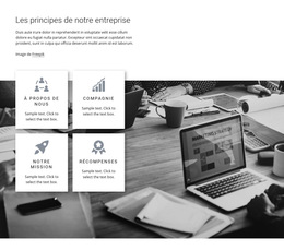 Principes De L'Entreprise – Modèle De Site Web Mobile