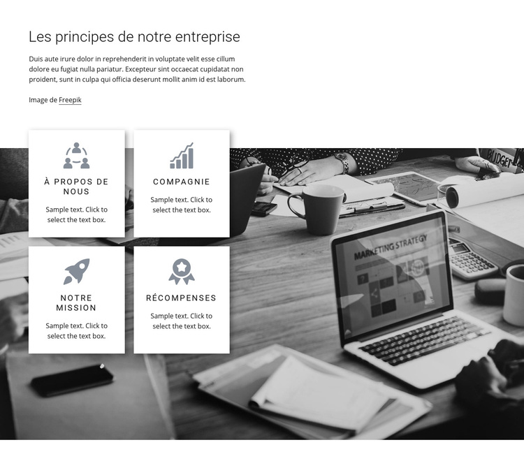 Principes de l'entreprise Thème WordPress