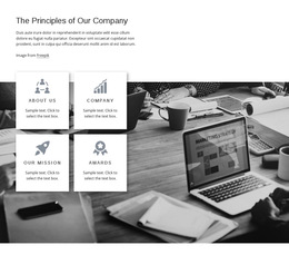 Premium HTML5 Template For Company Principles