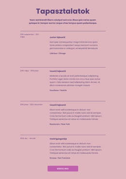 A Munkatapasztalataim Html -Sablonok