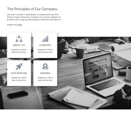 Exclusive Web Page Design For Company Principles