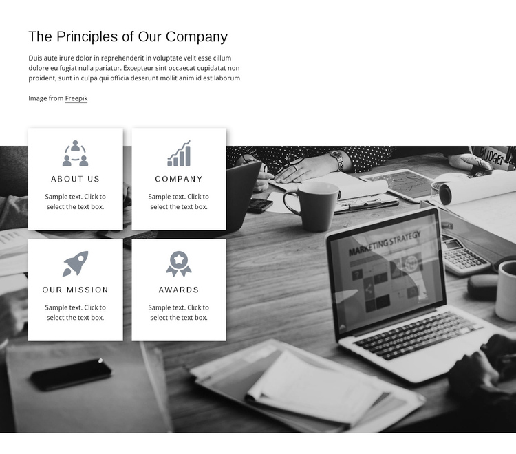 Company principles Website Builder Software