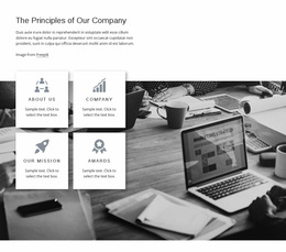 Company Principles Website Design