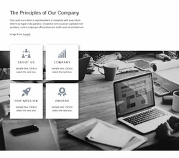 Company Principles - Website Mockup For Any Device