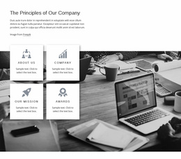 Company Principles - Mobile Website Template