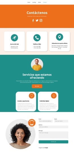 Contactos Sociales - Free HTML Website Builder