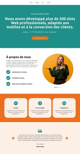 Informations Complètes - Modèle HTML5 Professionnel Personnalisable