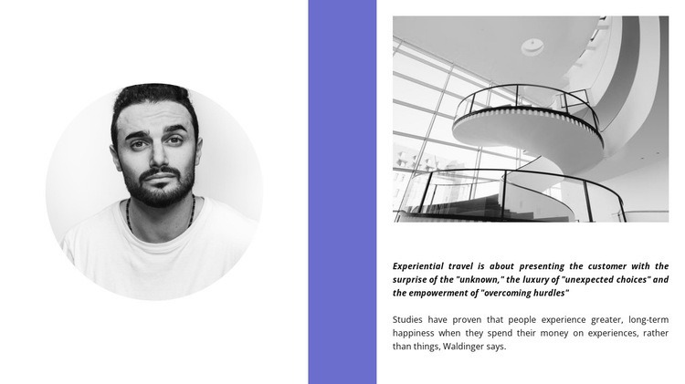 The architect and his project Homepage Design