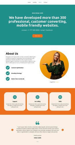 About Page CSS Templates