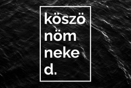 Köszönöm - Webfejlesztési Sablon