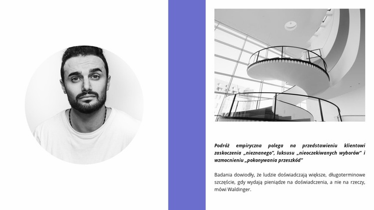 Architekt i jego projekt Makieta strony internetowej