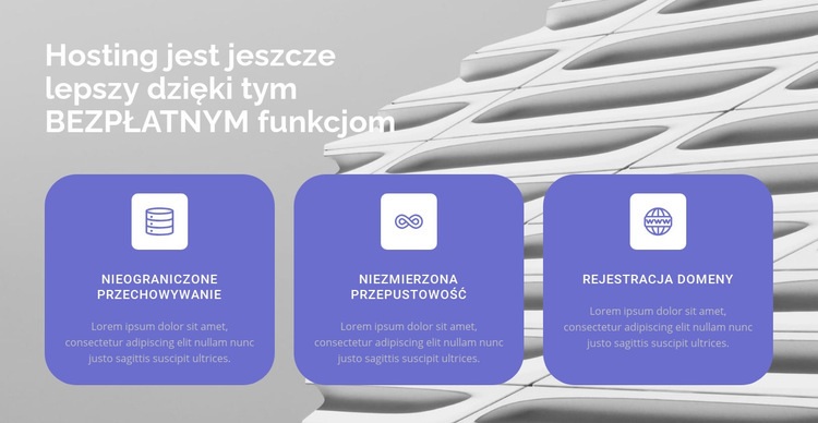 Trzy kierunki w naszej pracy Makieta strony internetowej