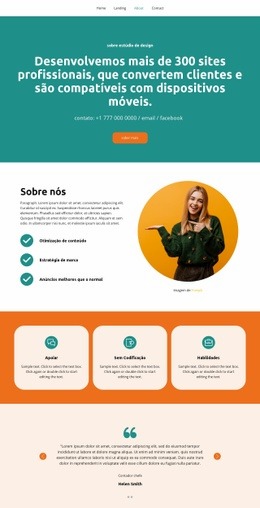 Informações Completas - Modelo HTML5 Profissional Personalizável