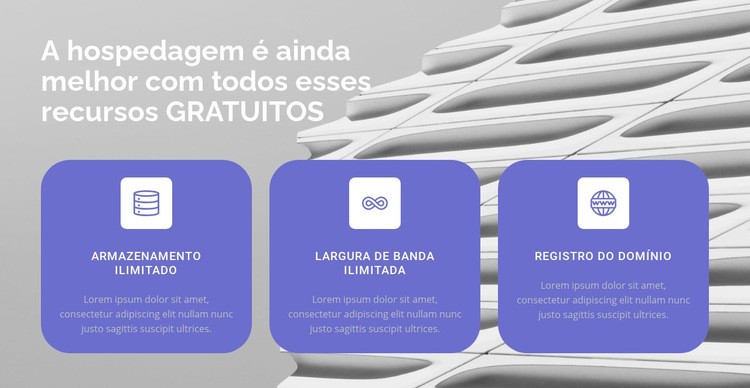 Três direções em nosso trabalho Landing Page