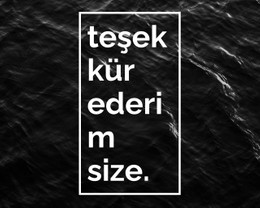 Teşekkür Ederim E-Ticaret Web Sitesi