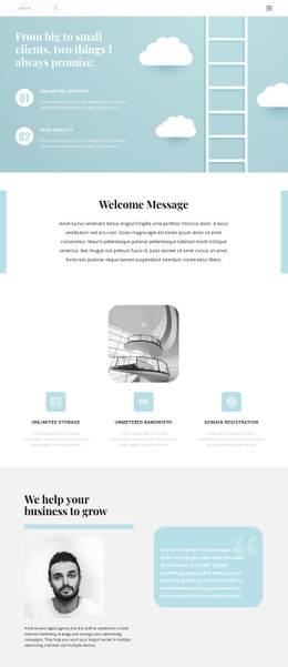 Help In Starting A Project CSS Website Template