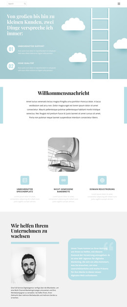 Hilfe Beim Start Eines Projekts - HTML-Websitevorlage