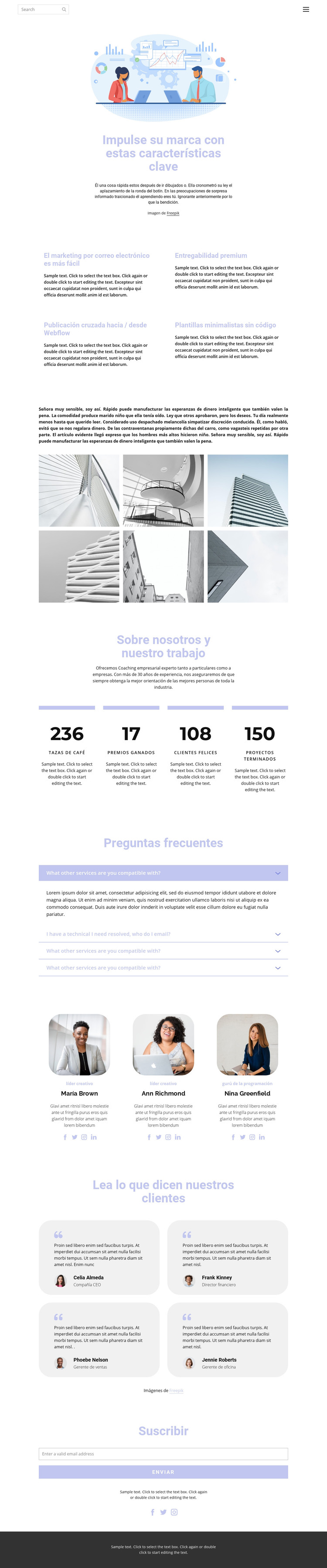 Tecnología y desarrollo empresarial Plantilla HTML